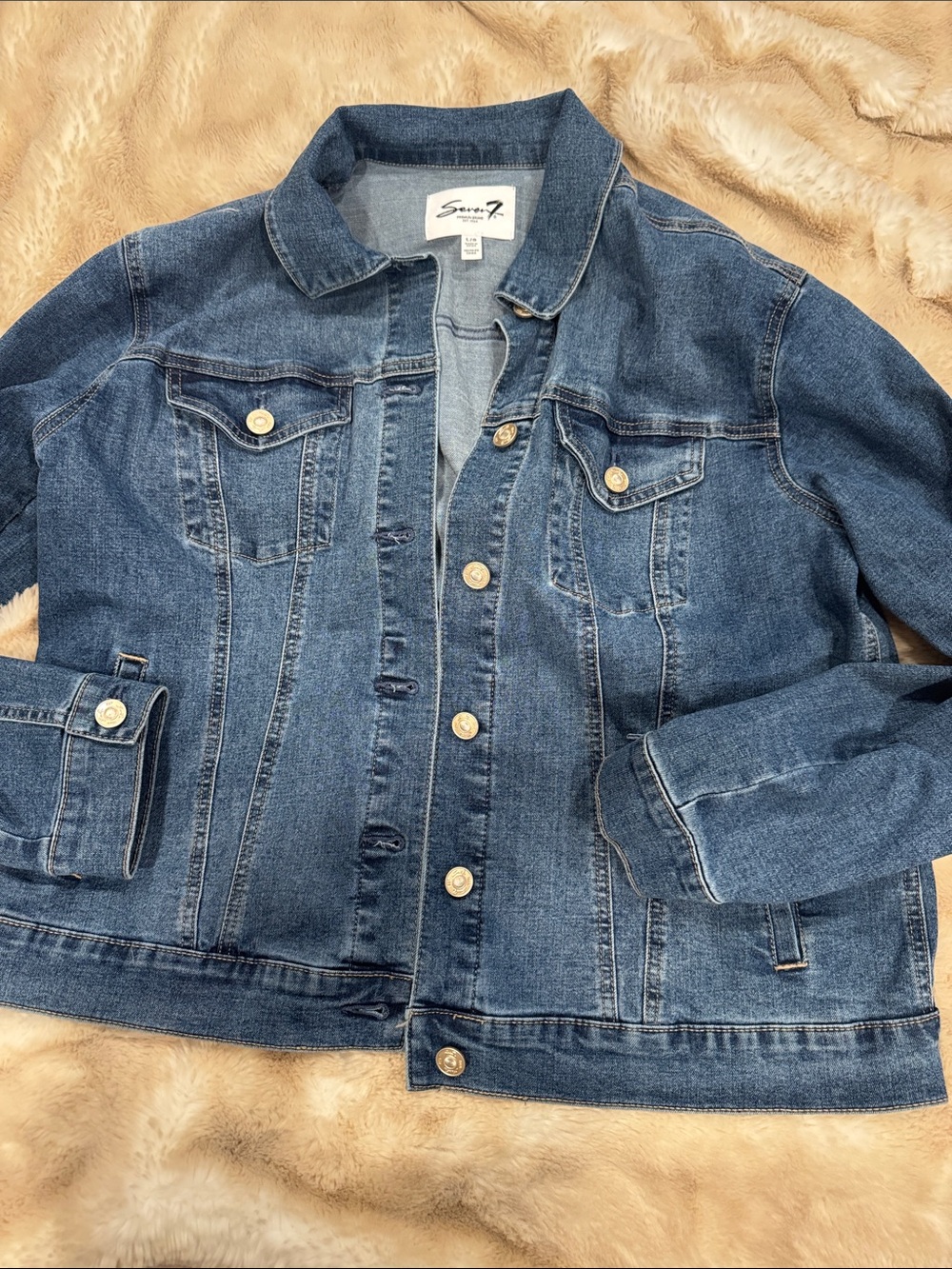 Seven7 Dark Blue Denim Jacket